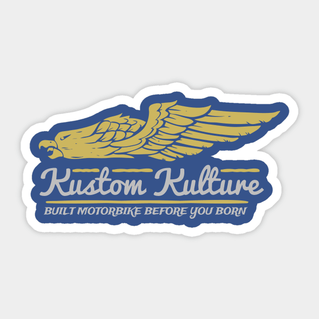 Kustom Kulture Motorbike Sticker by RadCoolguy